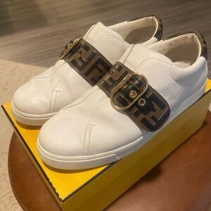 FENDI Logo Slip-On Sneaker with Box
